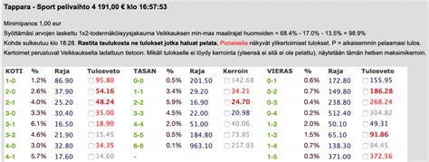 Pelivihjeet – Moniveto & Tulosveto & Vakio .
